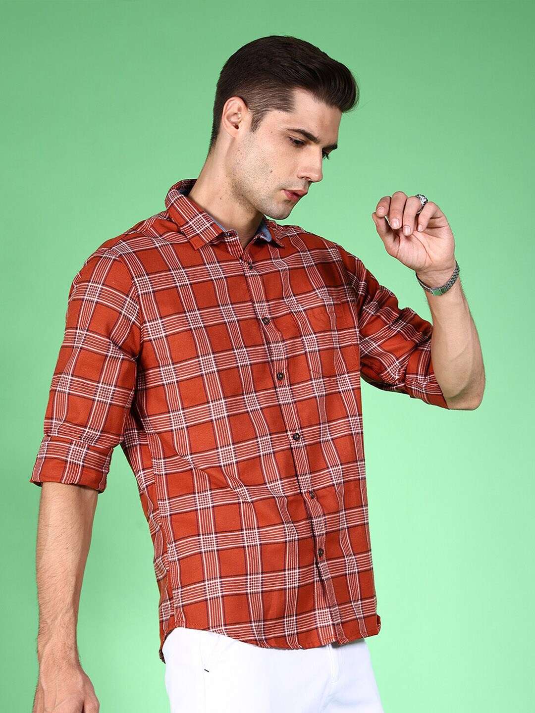 Shop Men Checked Shirt Online.