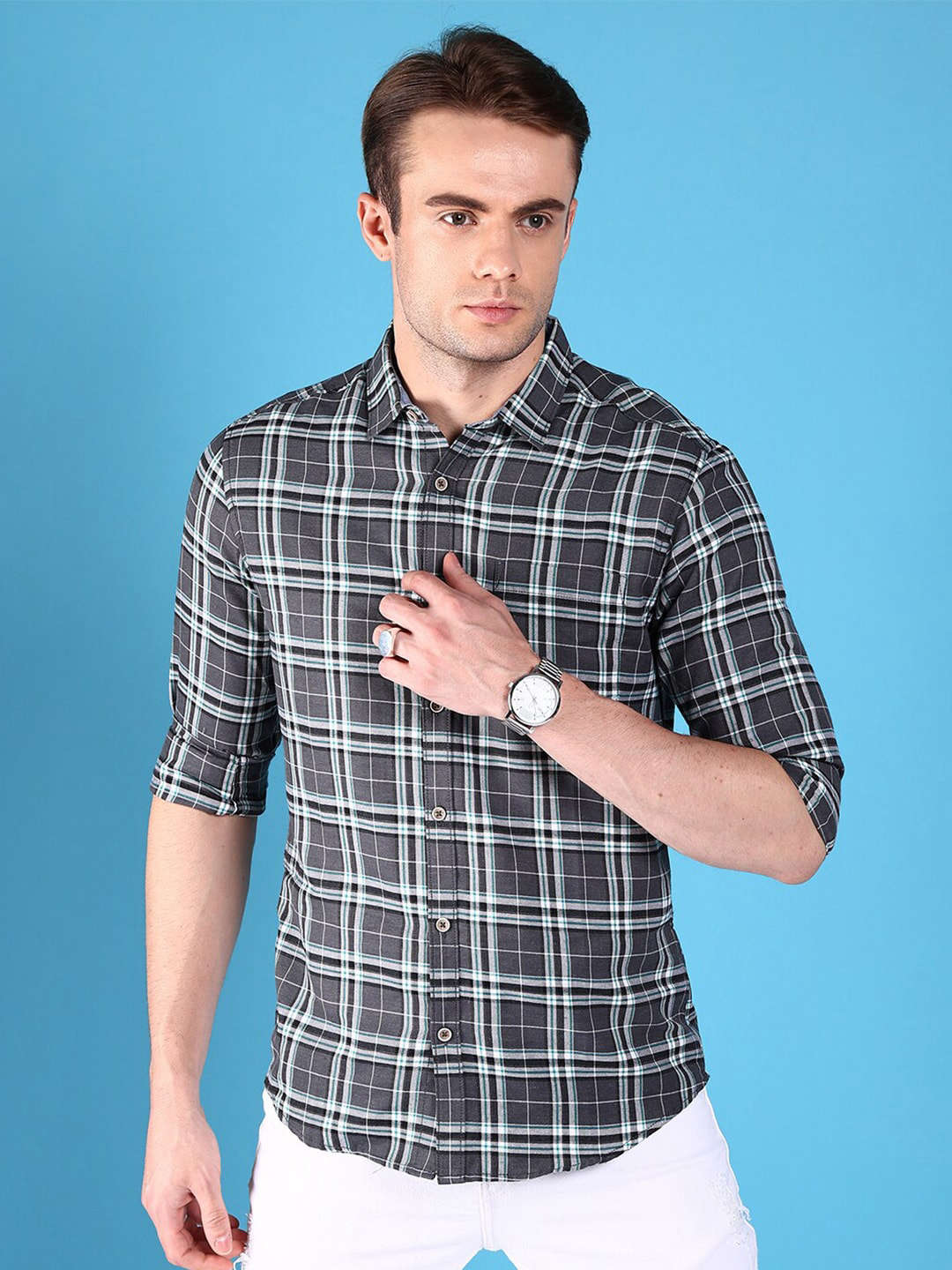 Shop Men Checkered Shirt Online.