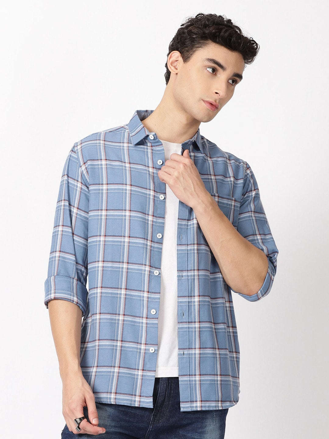 Shop Men Checked Shirt Online.