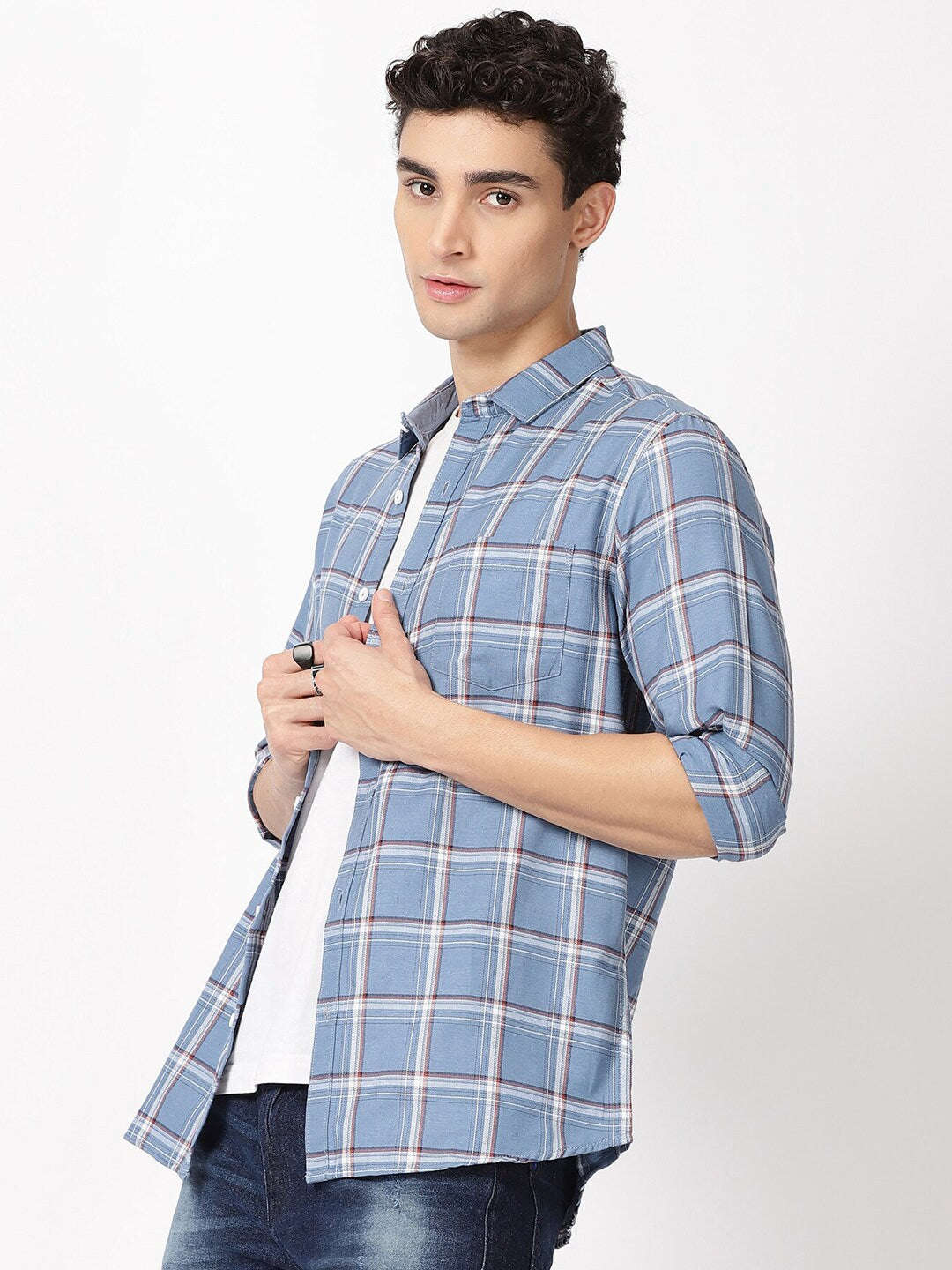 Shop Men Checked Shirt Online.