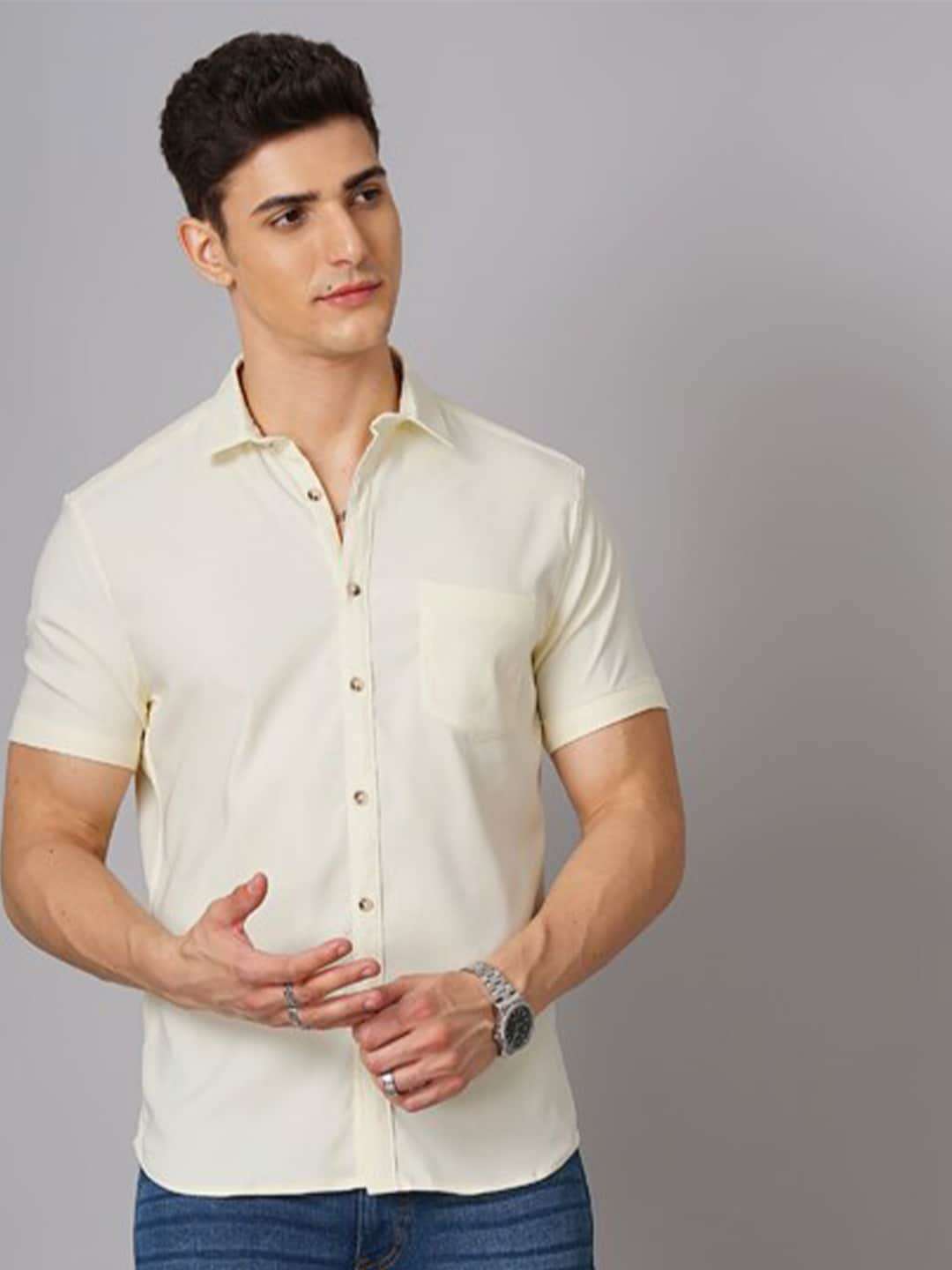 Shop Men Shirt Solid Online.