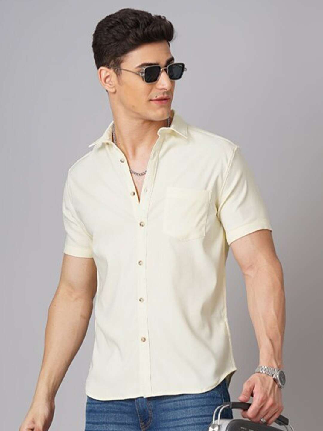 Shop Men Shirt Solid Online.