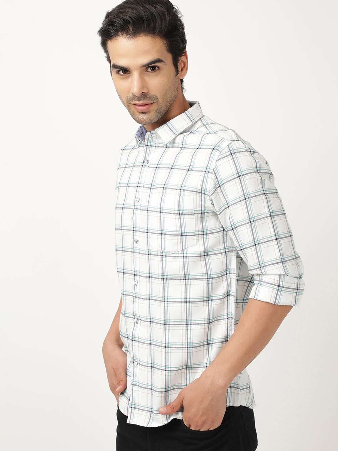 Shop Men Checked Shirt Online.