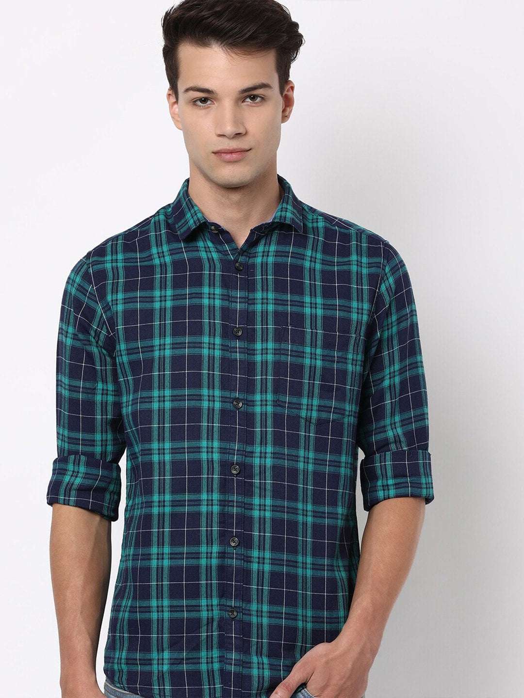 Shop Men Checked Shirt Online.