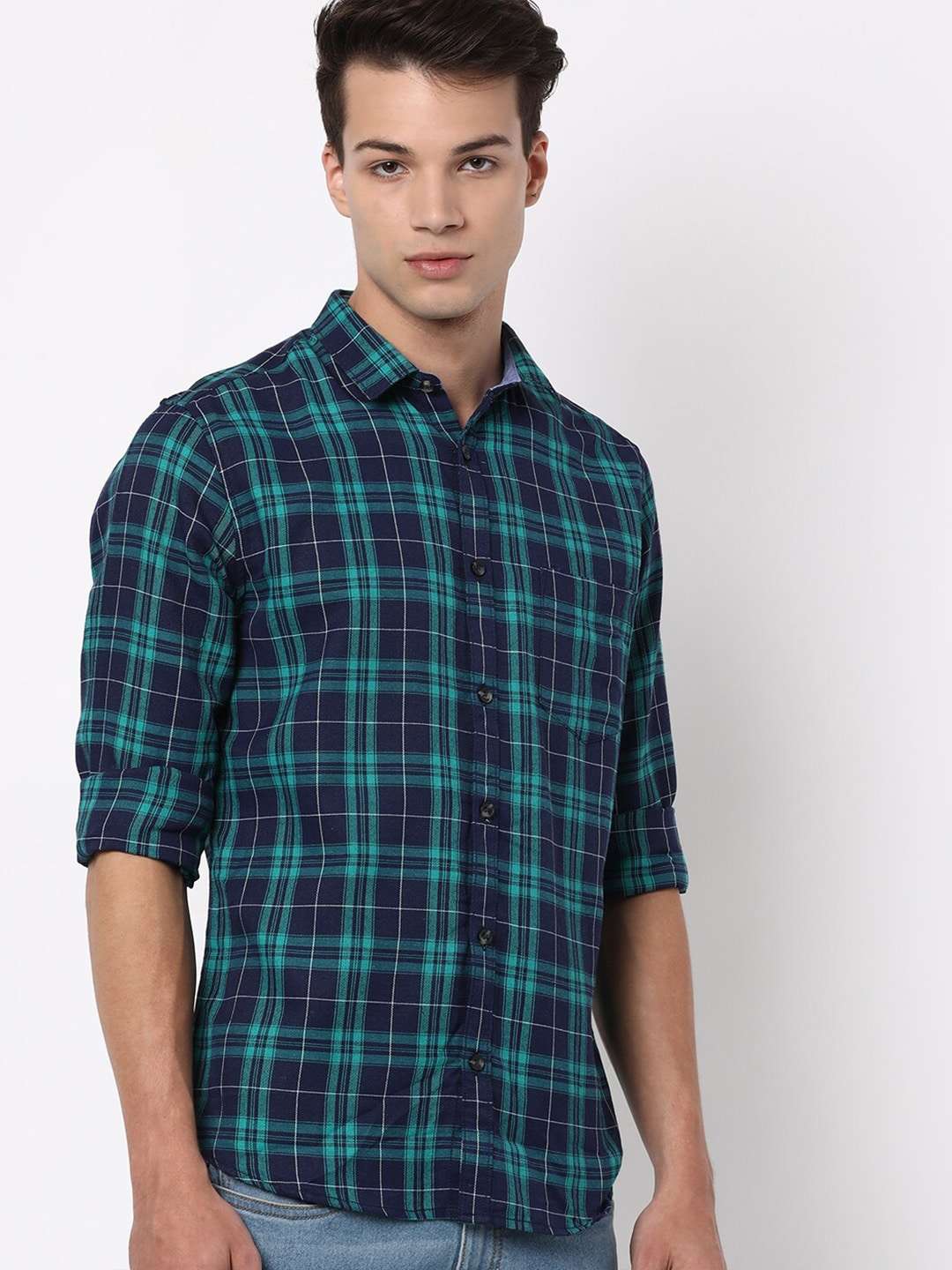 Shop Men Checked Shirt Online.