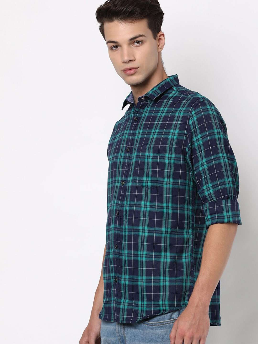 Shop Men Checked Shirt Online.