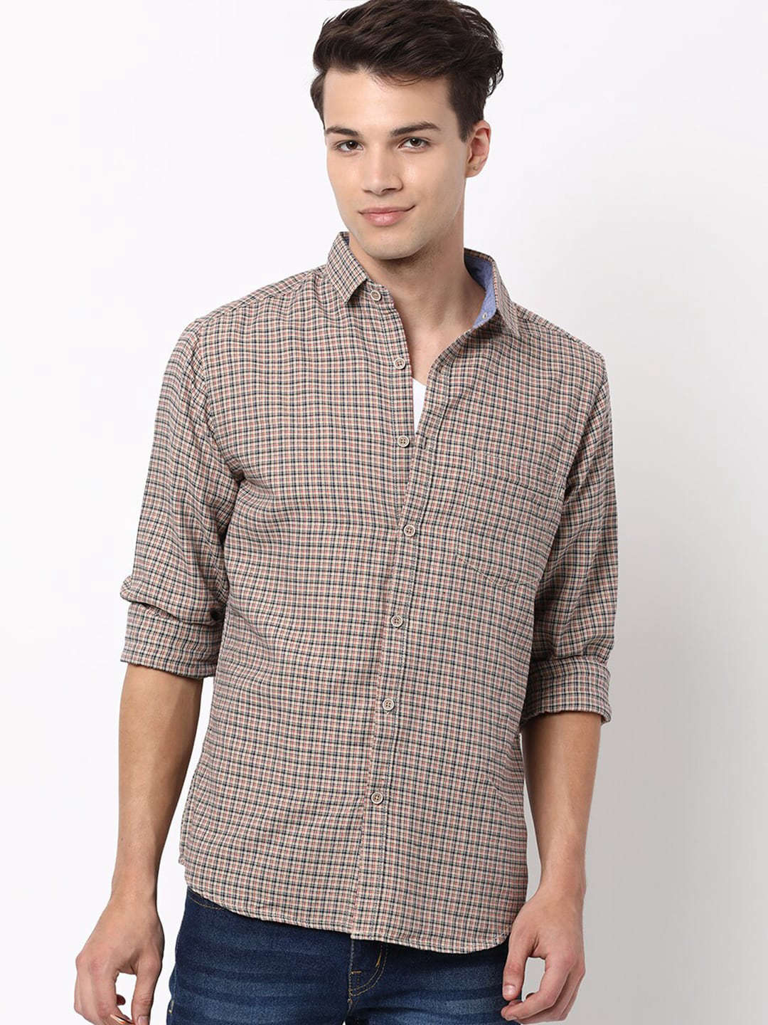 Shop Men Checked Shirt Online.