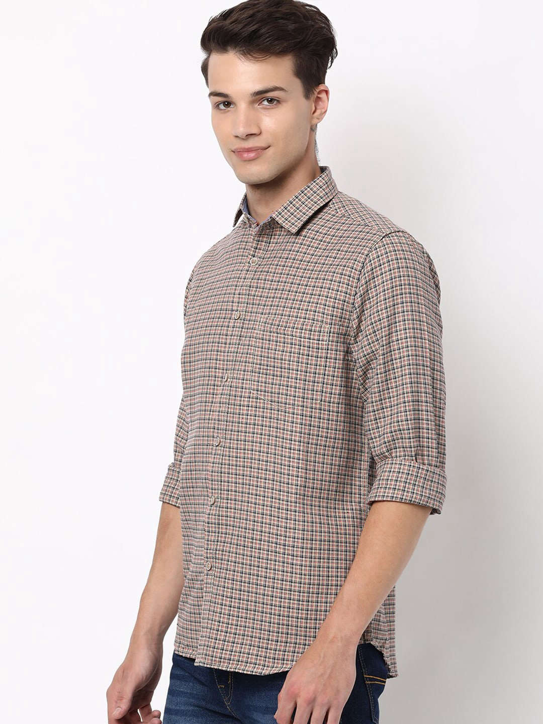 Shop Men Checked Shirt Online.