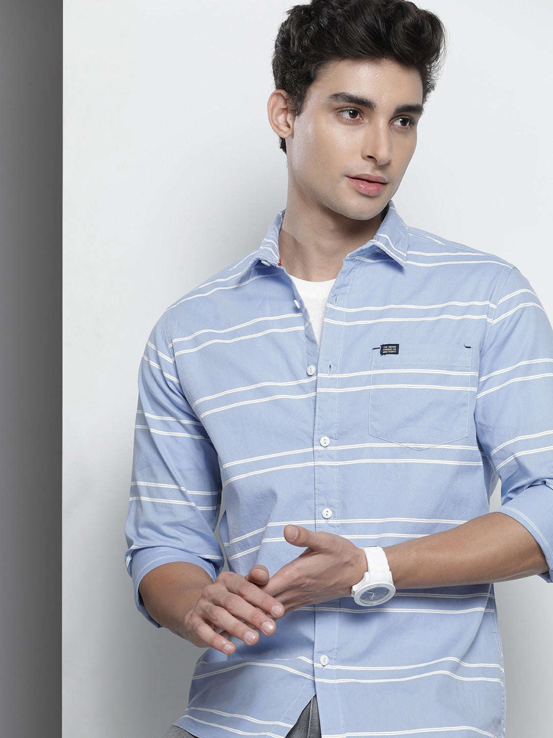 Shop Men Striped Casual Shirt Online.