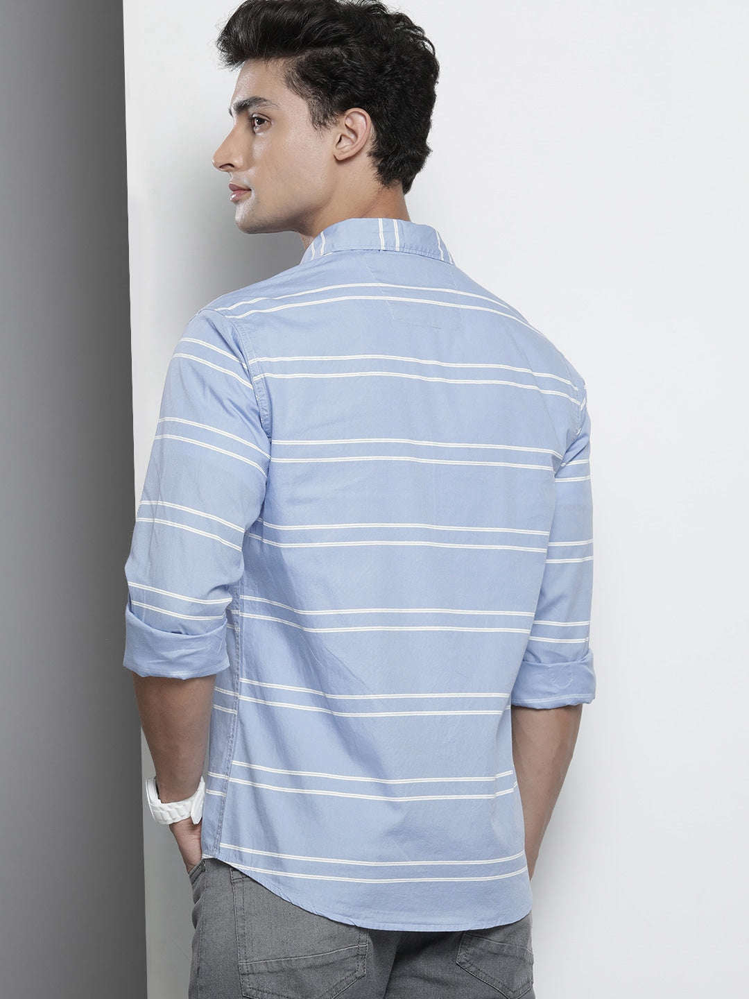 Shop Men Striped Casual Shirt Online.