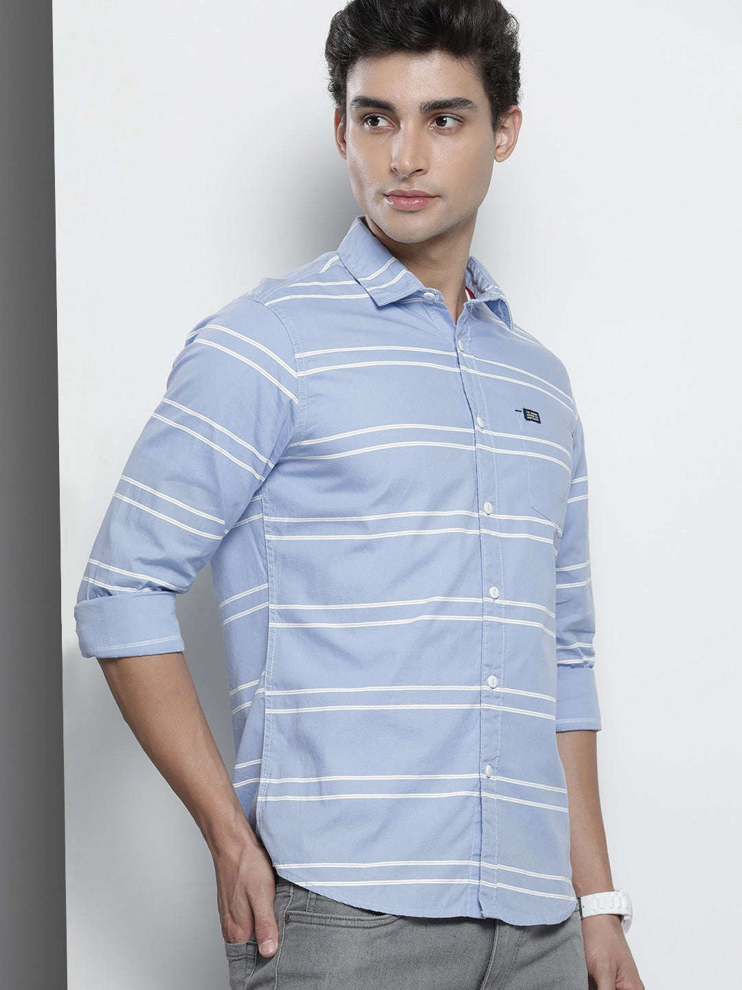 Shop Men Striped Casual Shirt Online.