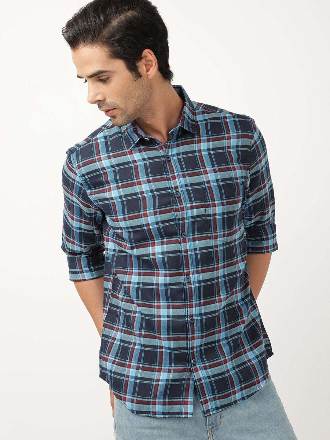 Shop Men Checkered Shirt Online.