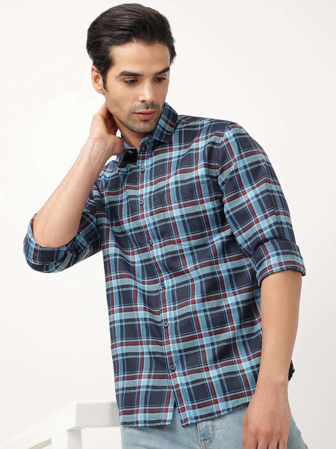 Shop Men Checkered Shirt Online.