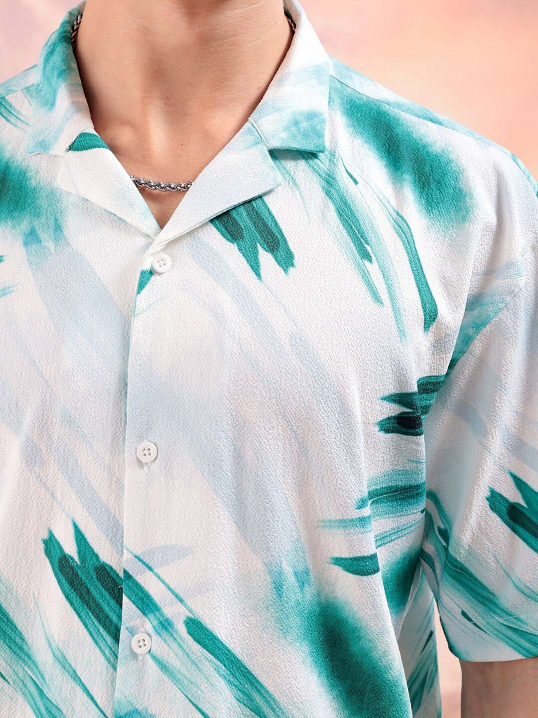 Shop Men Abstract Printed Relaxed Fit Shirt Online.