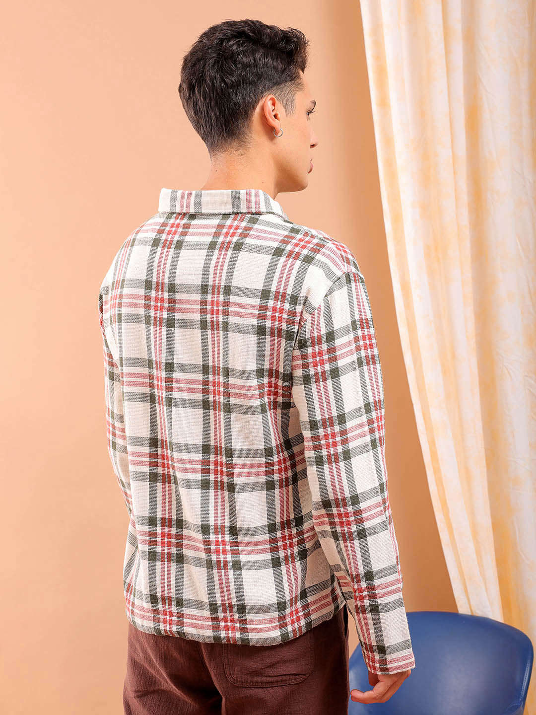 Shop Men's Checked Regular Fit Shirt Online.