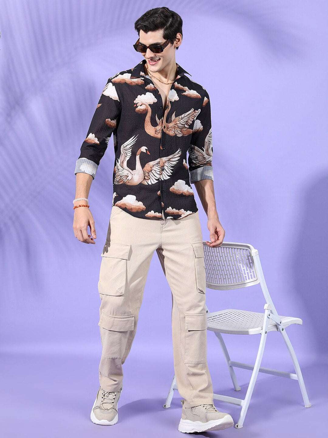 Shop Men Fauna Printed Slim Fit Resort Wear Shirt Online.