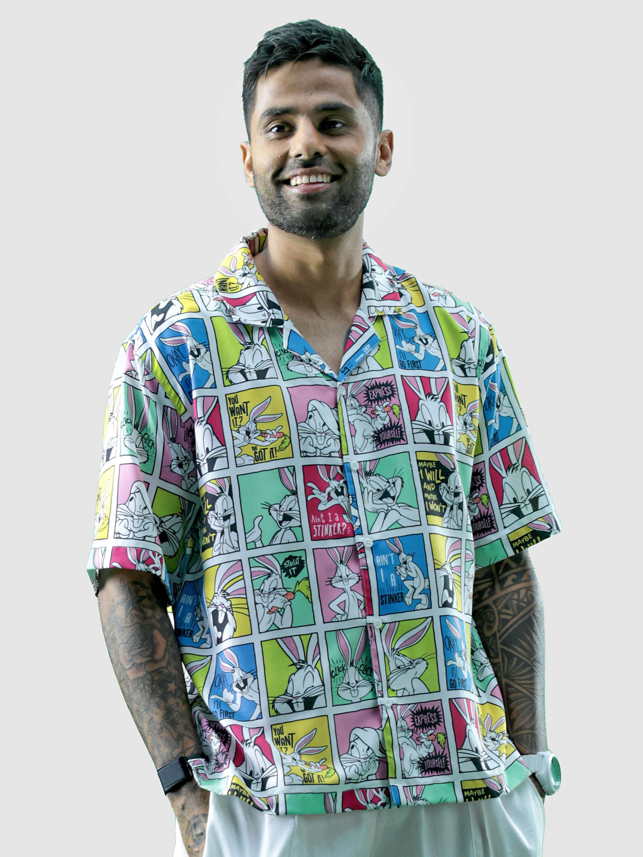 Shop Men's Looney Tunes Printed Loose Fit Shirt Online.