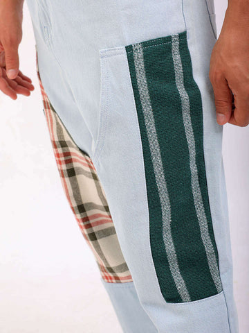 Shop Men Patchwork G367 Loose Tapered Jeans 0124-367LTDNM-11-Ice