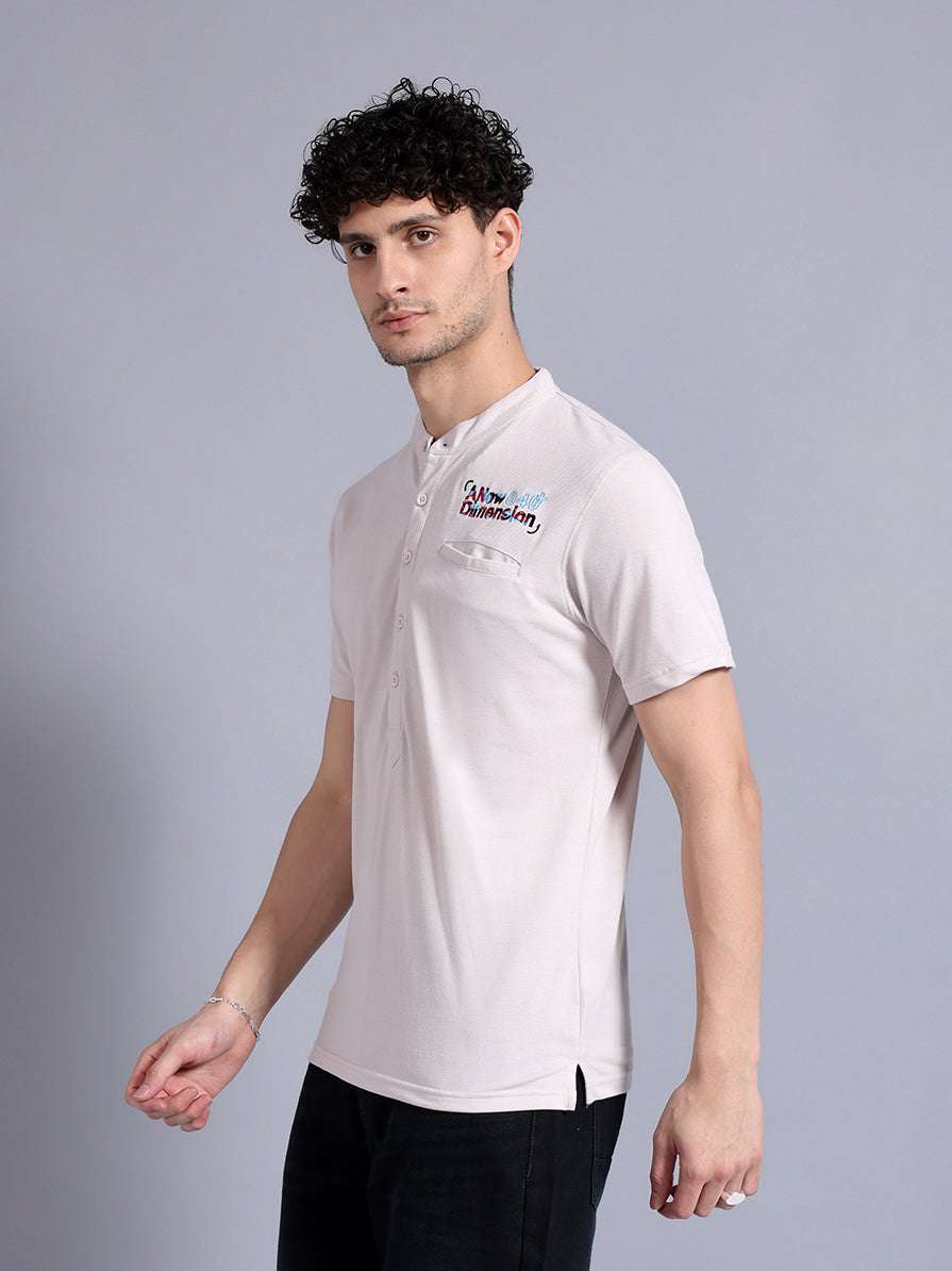 Shop Men Placement Embroidery T-Shirt Online.