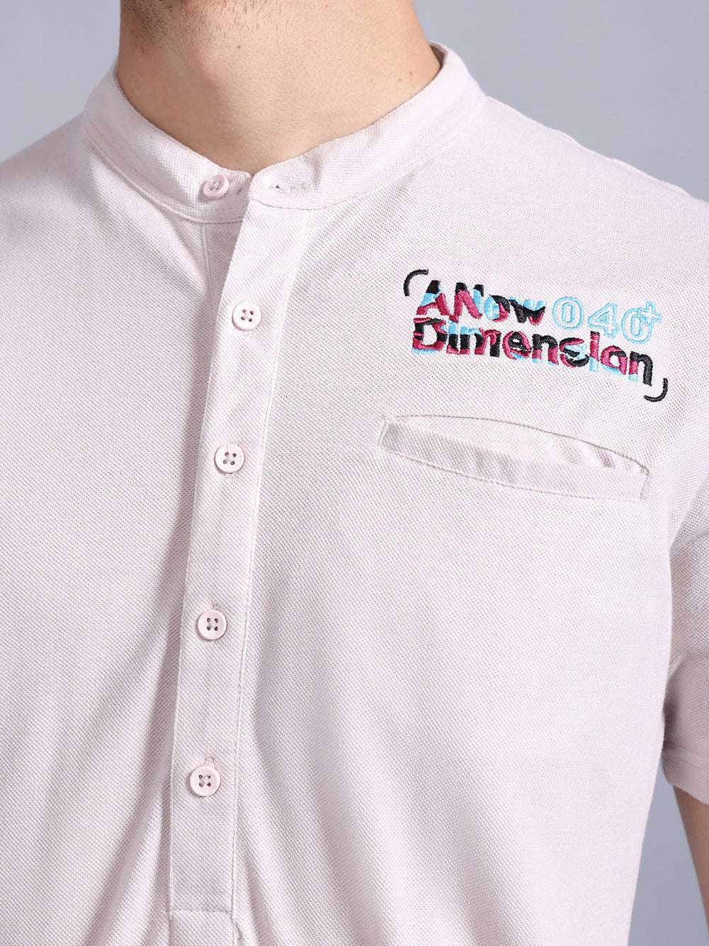 Shop Men Placement Embroidery T-Shirt Online.