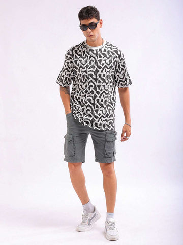 Shop Men Printed Oversized Fit T-Shirt Online.