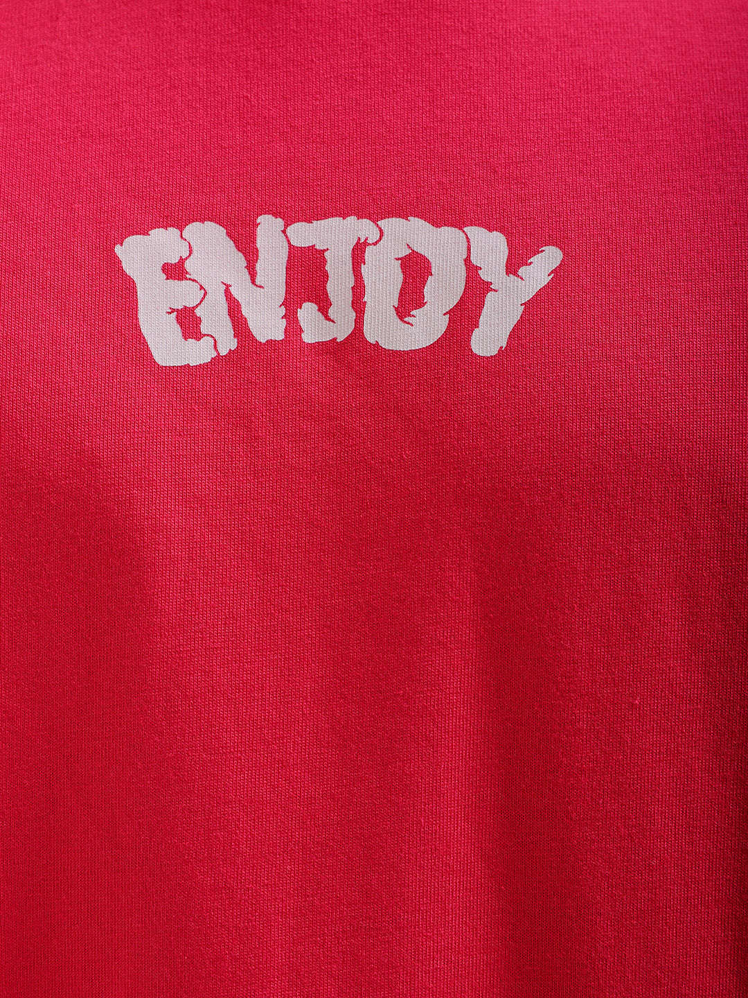 Shop Men Pink Oversized Fit Back Printed T-Shirt Online.