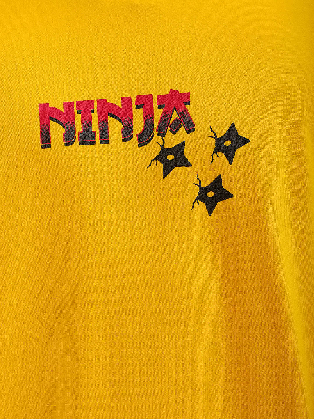 Shop Men Yellow Oversized Fit Back Printed T-Shirt Online.