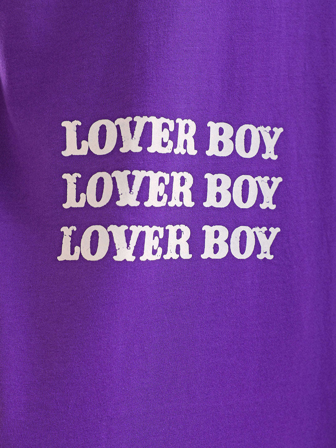 Shop Men Purple Oversized Fit Back Printed T-Shirt Online.