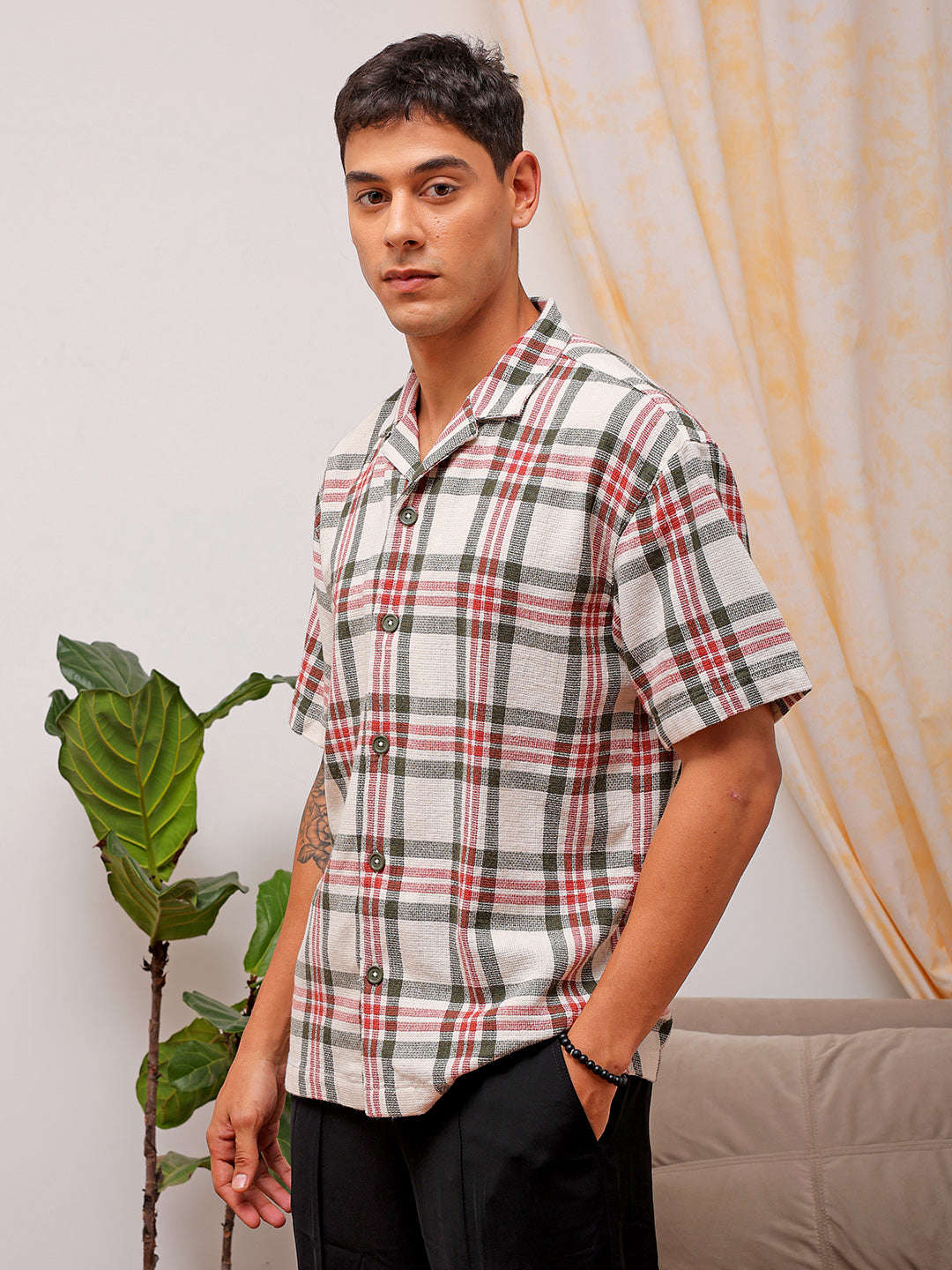 Shop Men Checked Shirt Online.