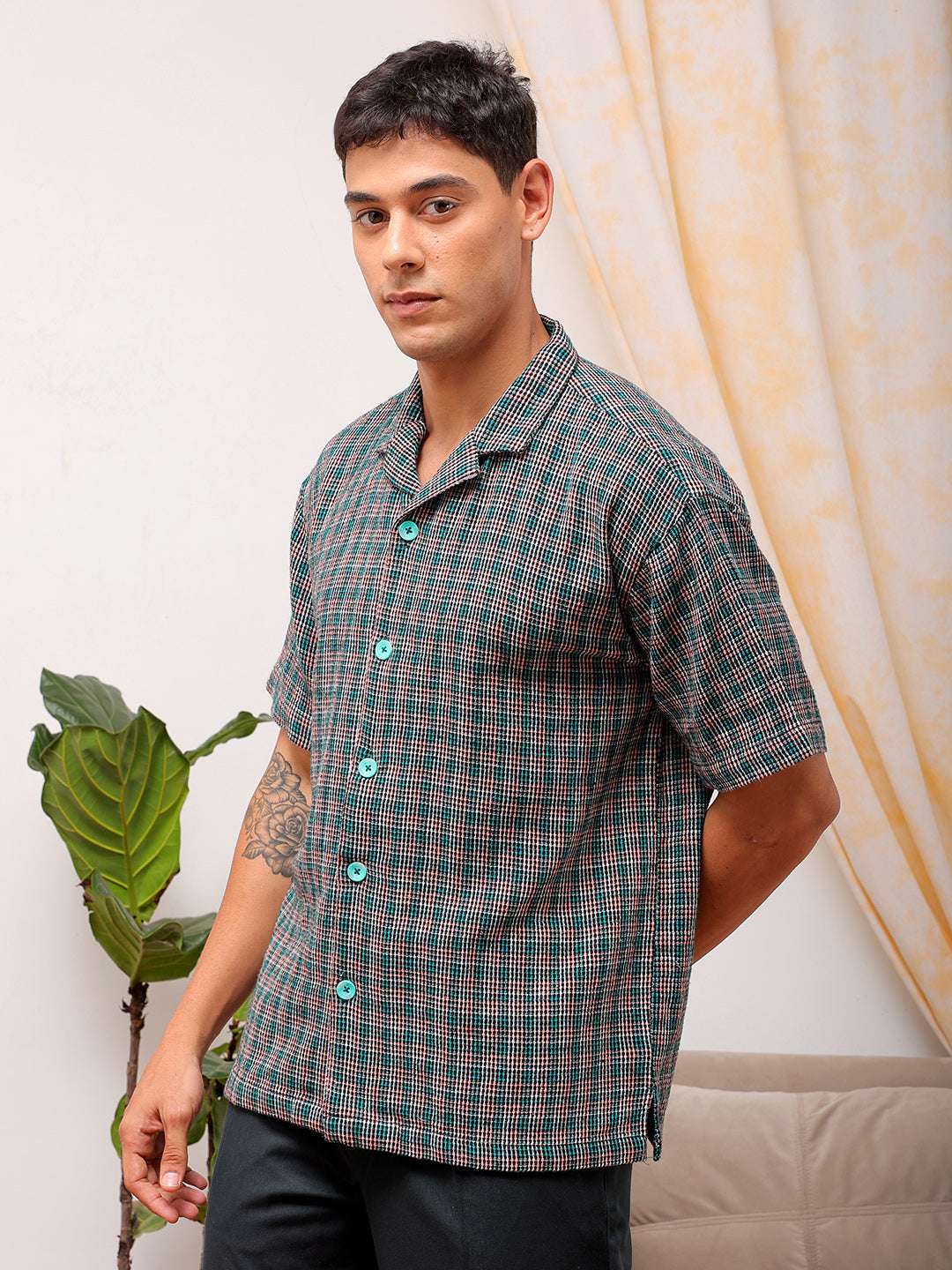 Shop Men Checked Shirt Online.