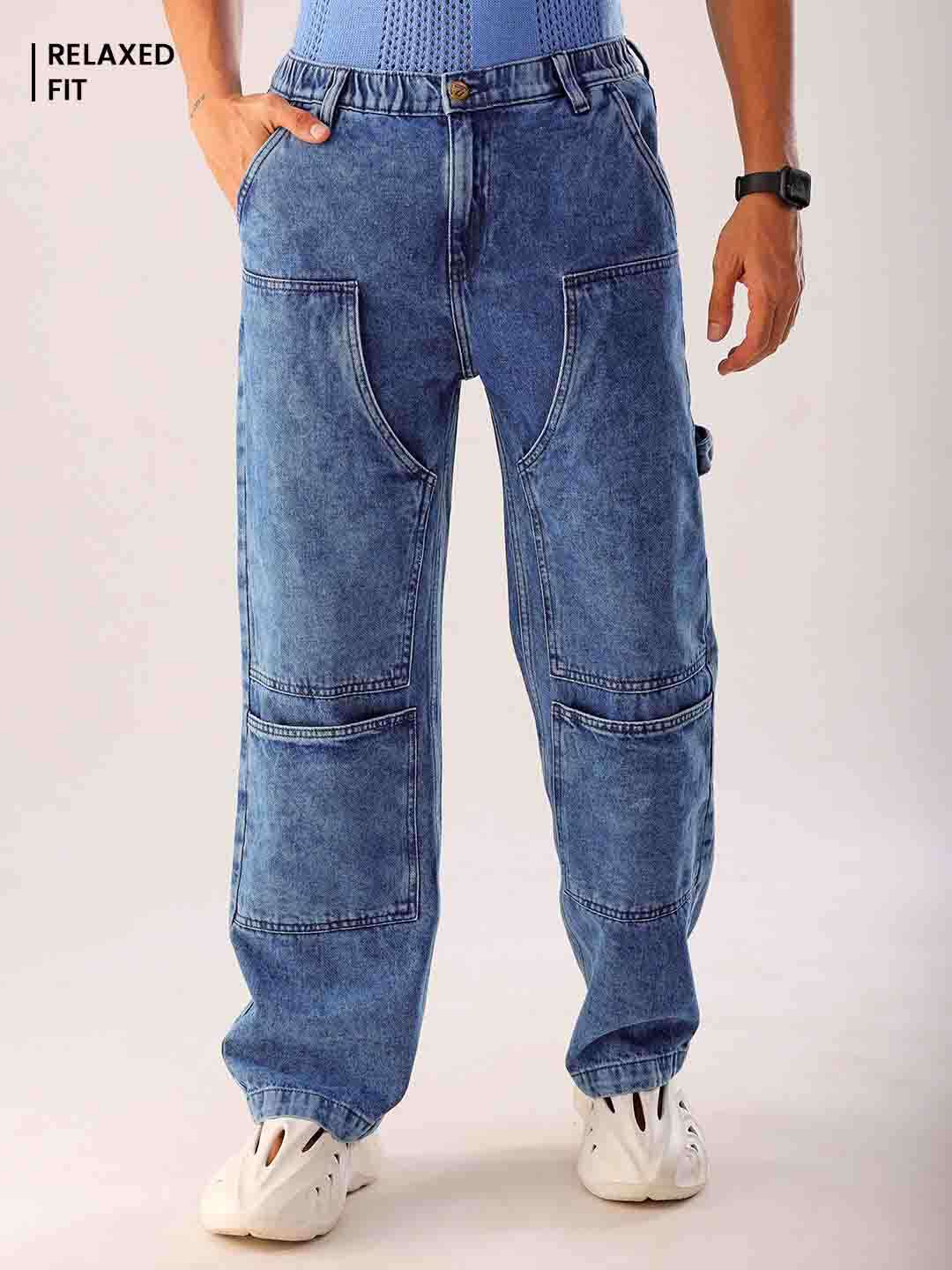 Shop Men Blue G365 Relaxed Fit Carpenter Jeans Online.