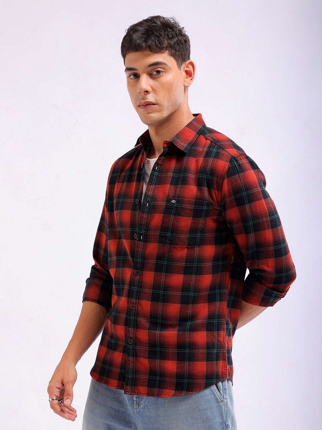 Shop Men Checked Shirt Online.