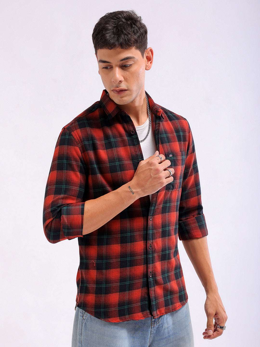 Shop Men Checked Shirt Online.