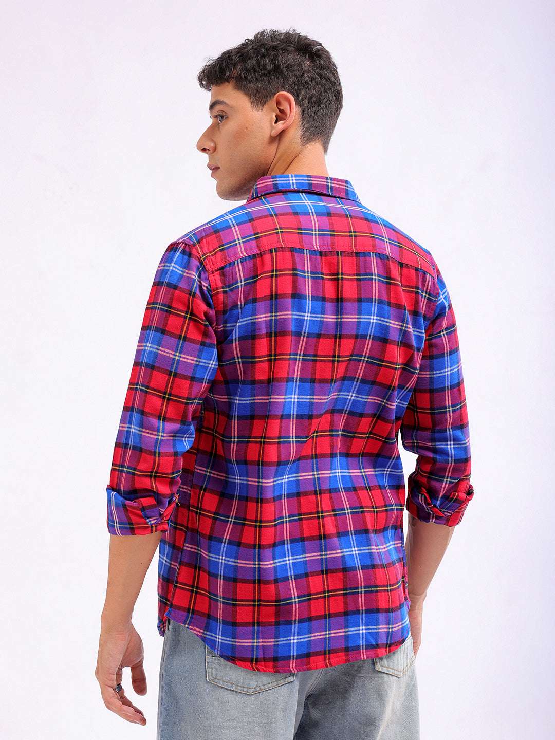 Shop Men Checked Shirt Online.