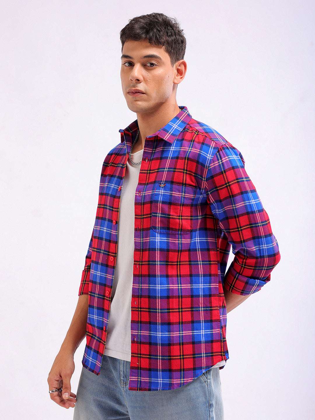 Shop Men Checked Shirt Online.