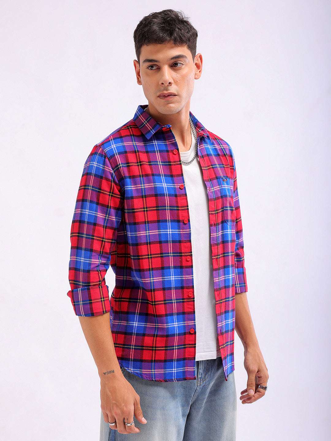 Shop Men Checked Shirt Online.