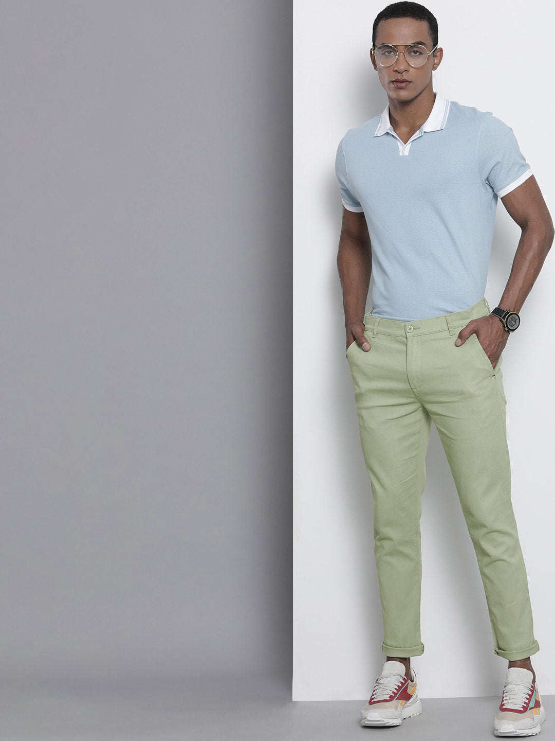 Shop Men Solid Chino Online.