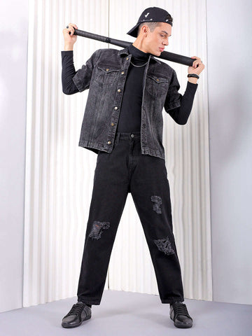 Shop Men Distressed G367 Loose Tapered Jeans Online.