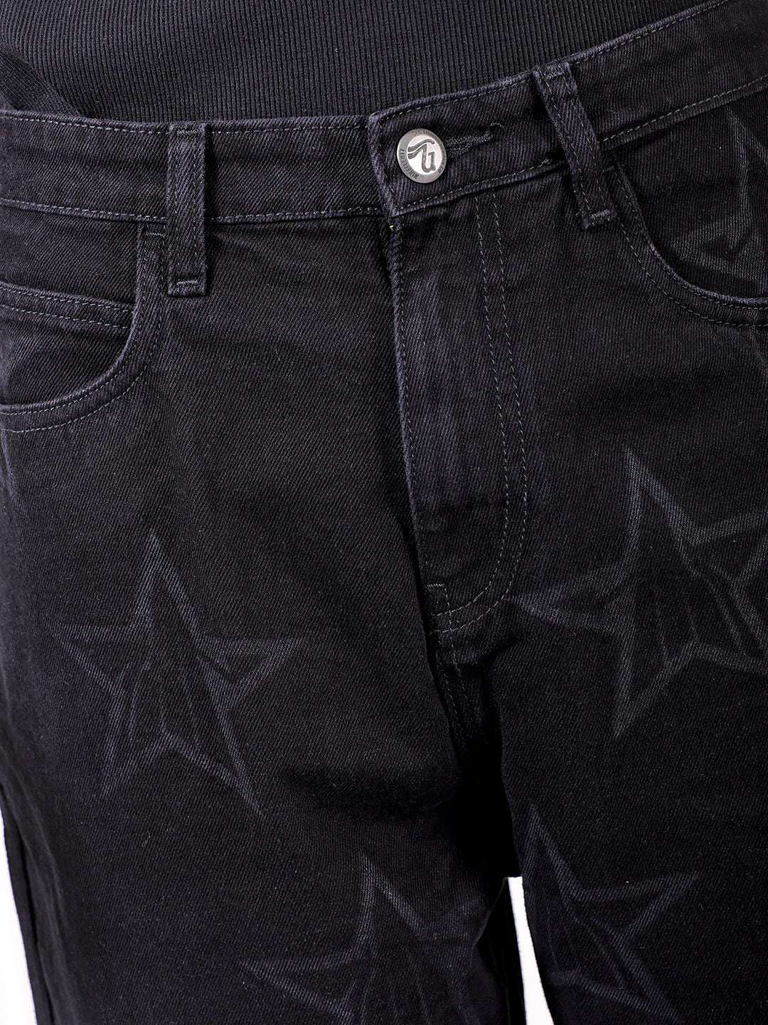 Shop Men Printed G367 Loose Tapered Jeans Online.