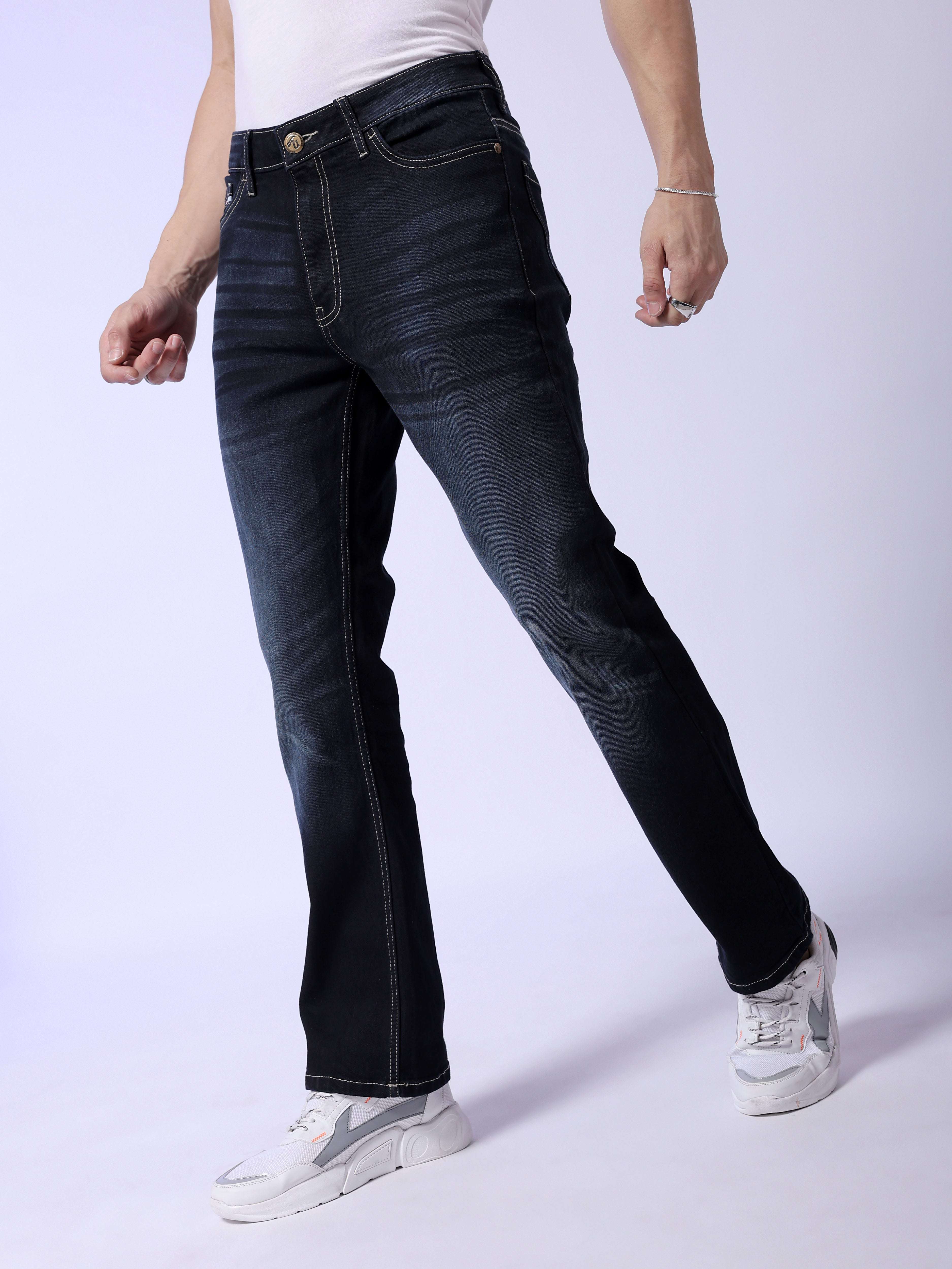 Shop Men Solid Bootcut Jeans Online.