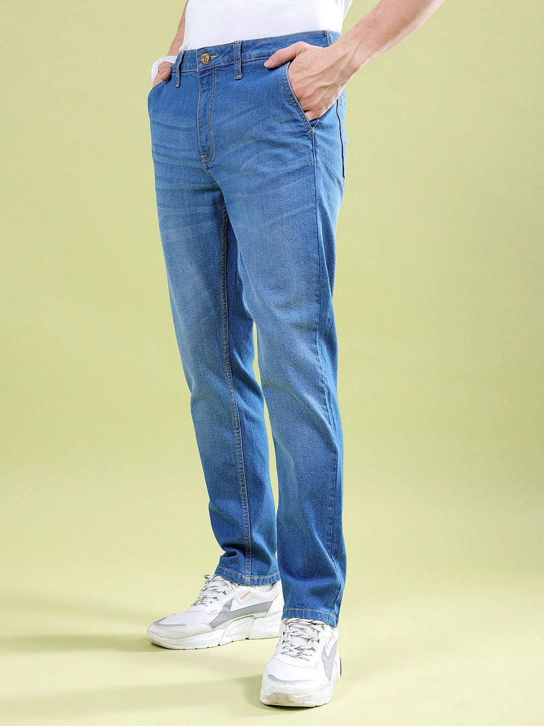 Shop Men Solid Slim Fit Jeans Online.