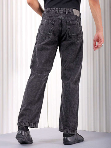 Shop Men Solid G362 Relaxed Straight Fit Jeans Online.