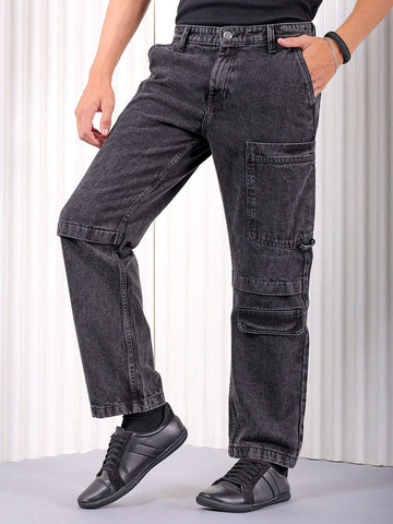 Shop Men Solid G362 Relaxed Straight Fit Jeans Online.