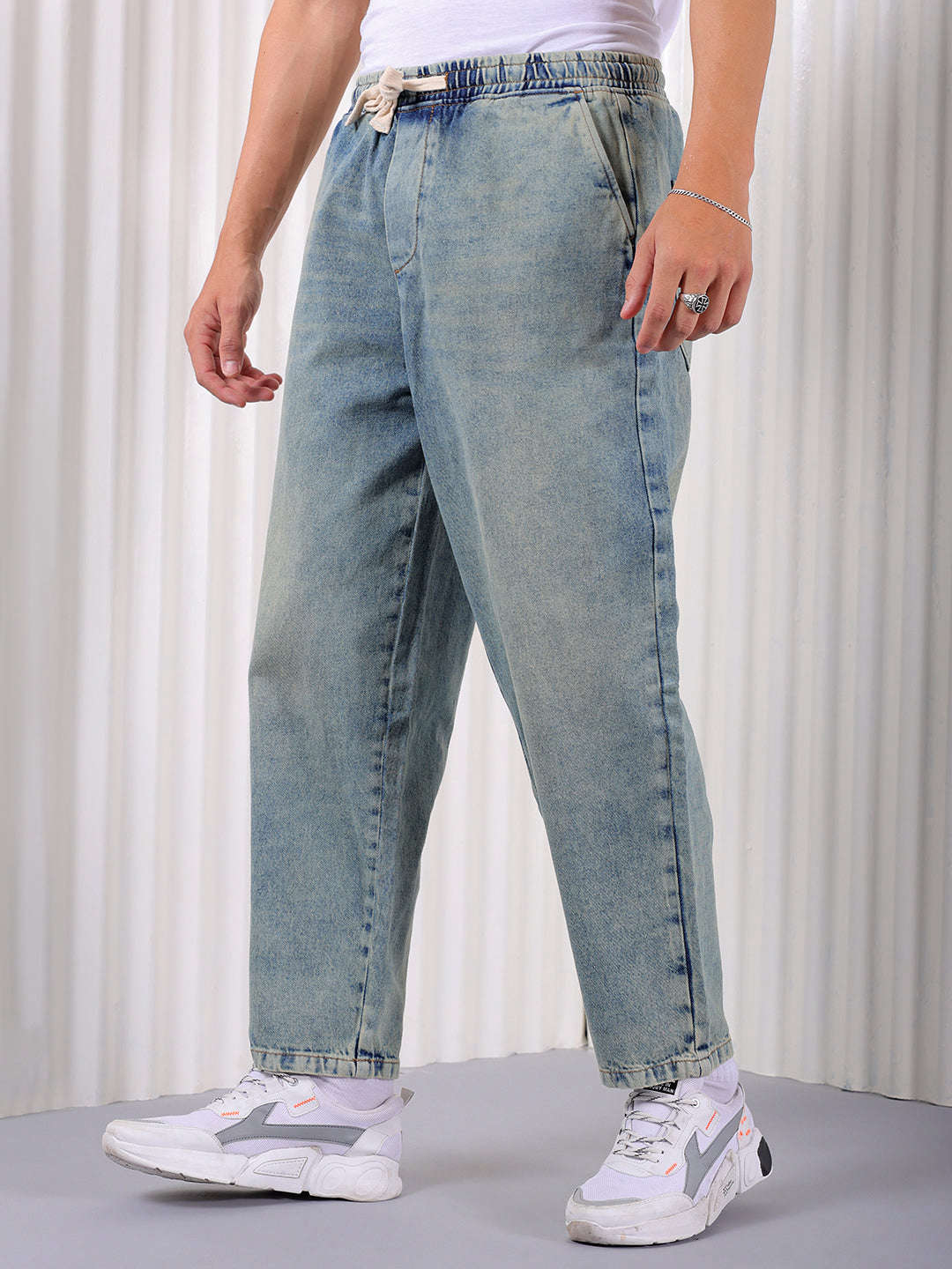 Shop Men's Solid Loose Fit Jeans Online.