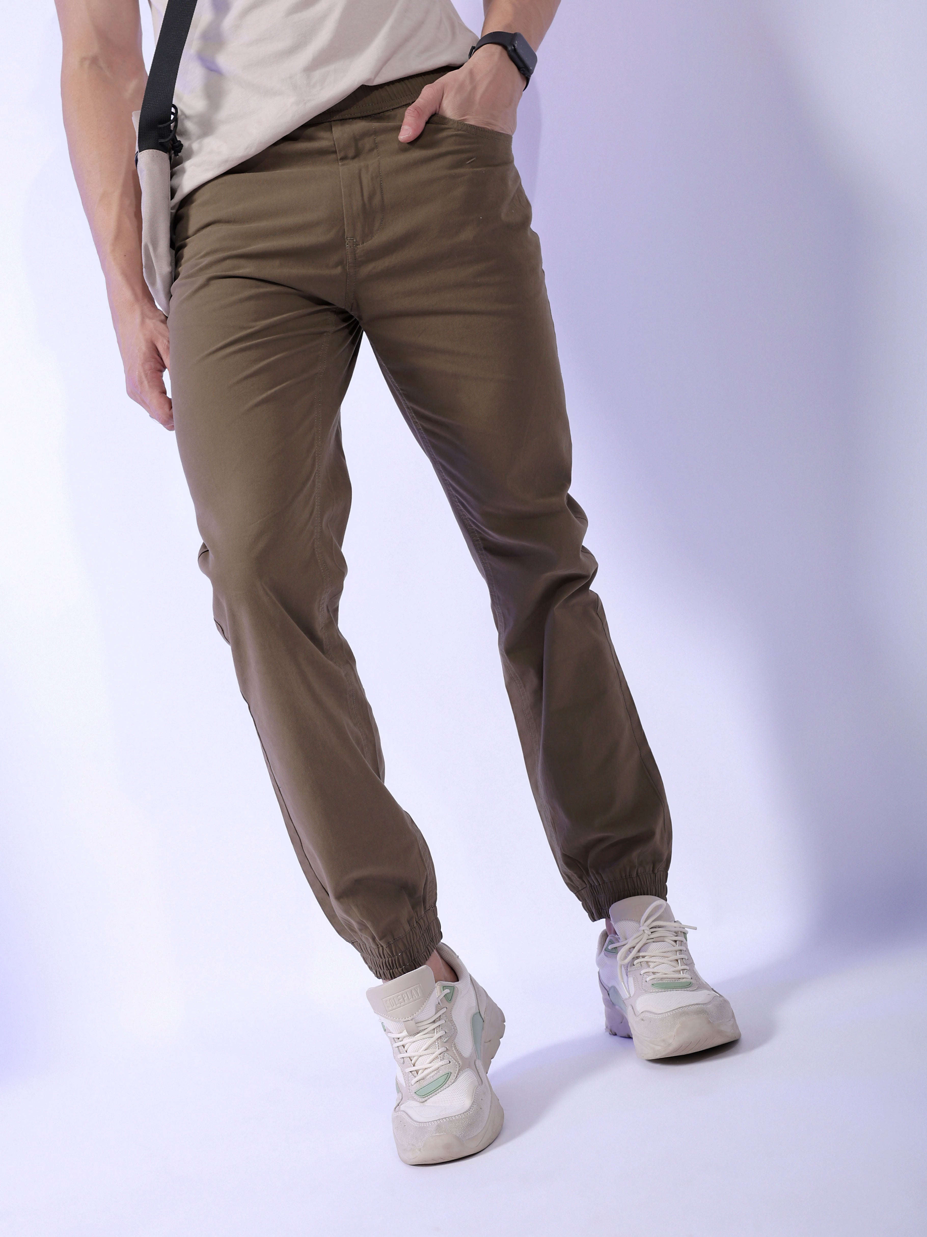 Shop Men Solid Slim Fit Jogger Online.