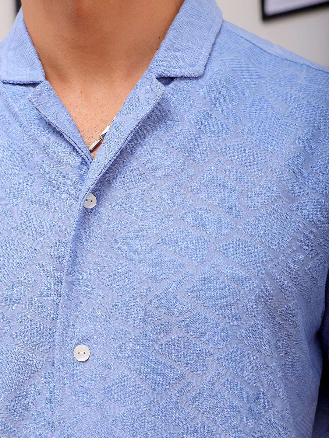 Shop Men's Textured Relaxed Fit Shirt Online.