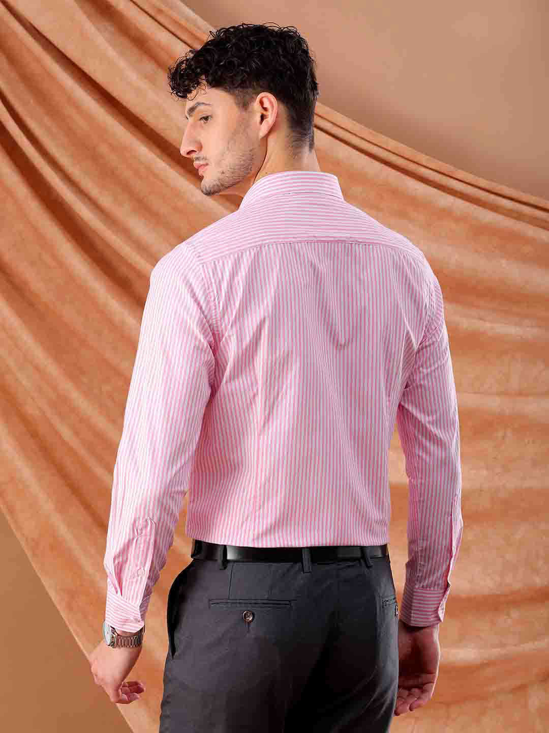 Shop Men's Striped Slim Fit Shirt Online.