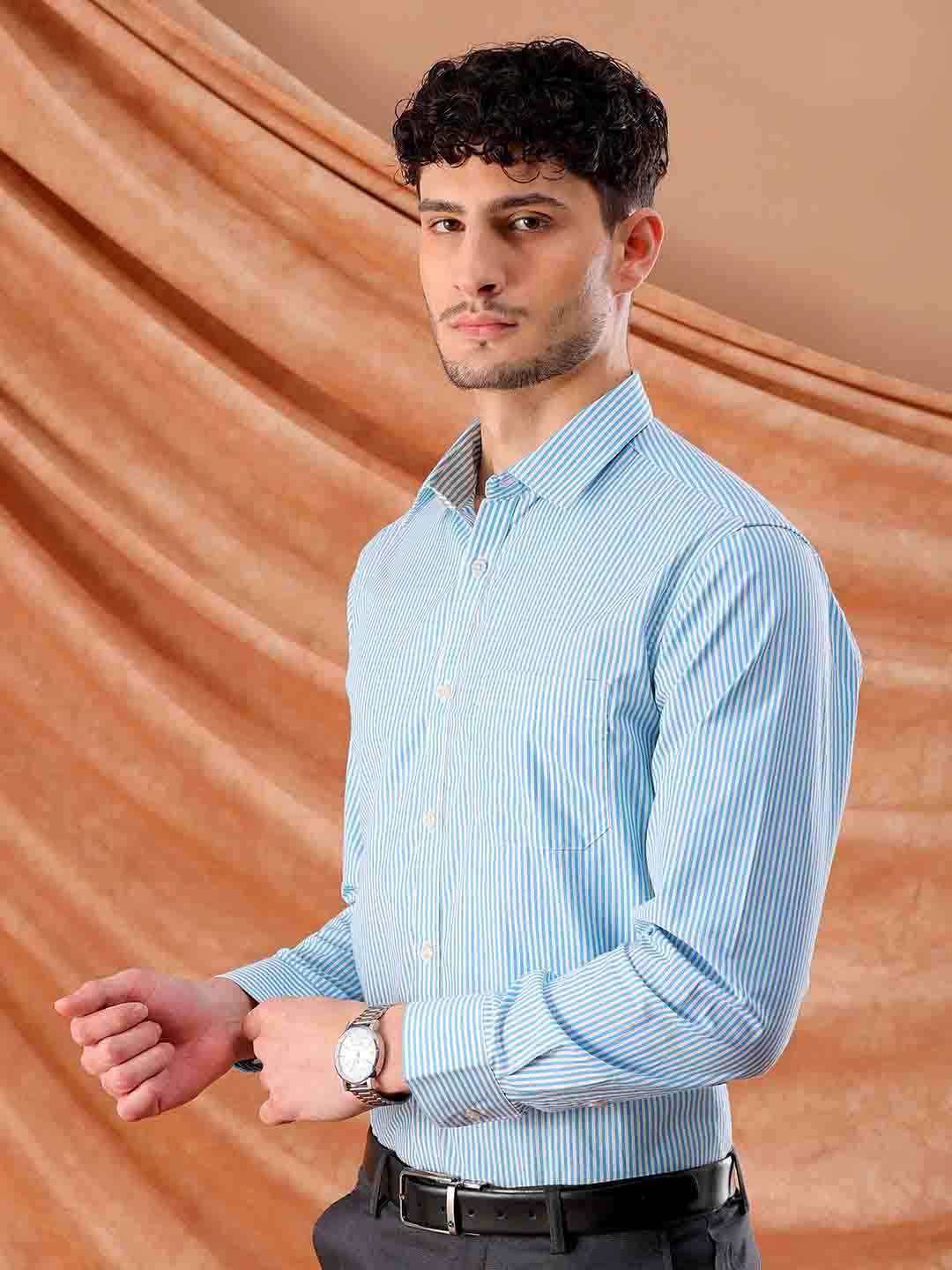 Shop Men's Striped Slim Fit Shirt Online.