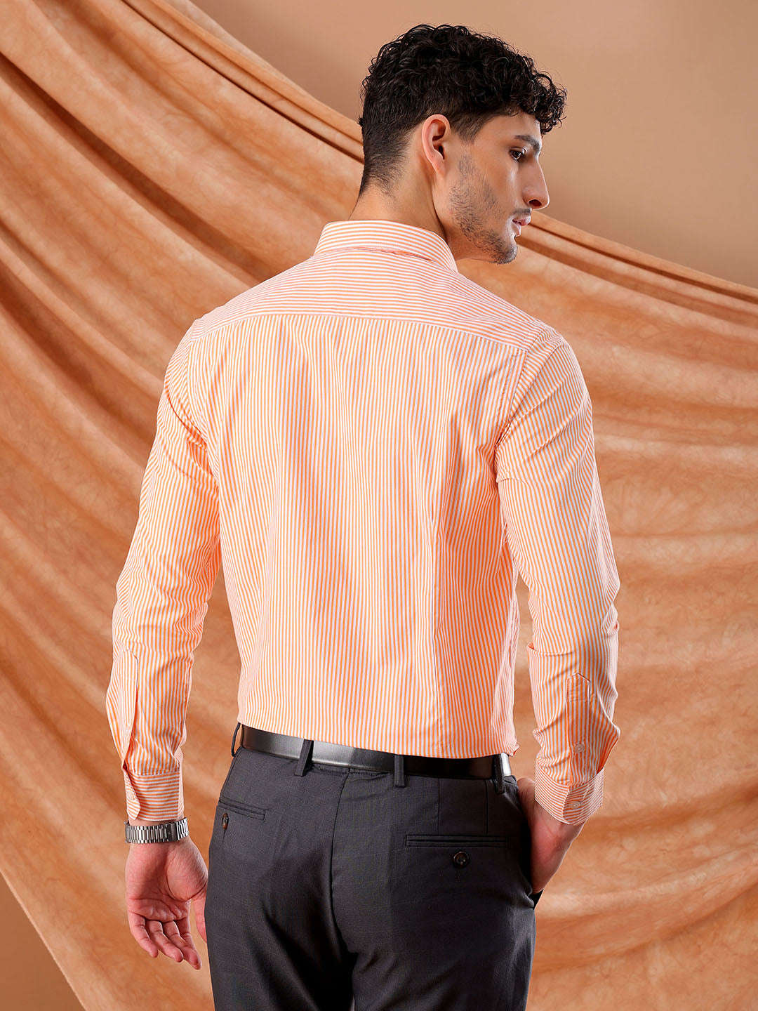 Shop Men's Striped Slim Fit Shirt Online.