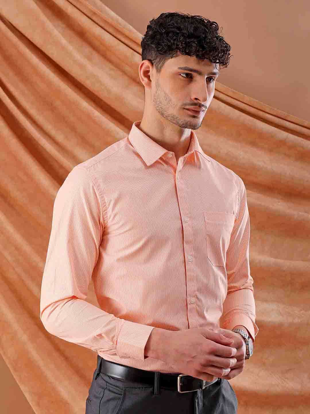 Shop Men's Striped Slim Fit Shirt Online.